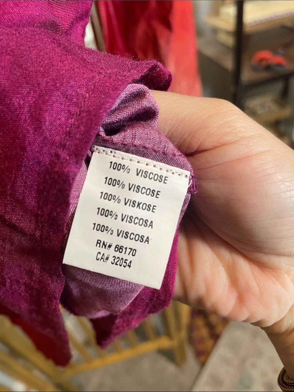 Conditions Apply Tie-Neck Ombre Peasant Blouse in Warm Sunset Colors - Picture 7 of 8